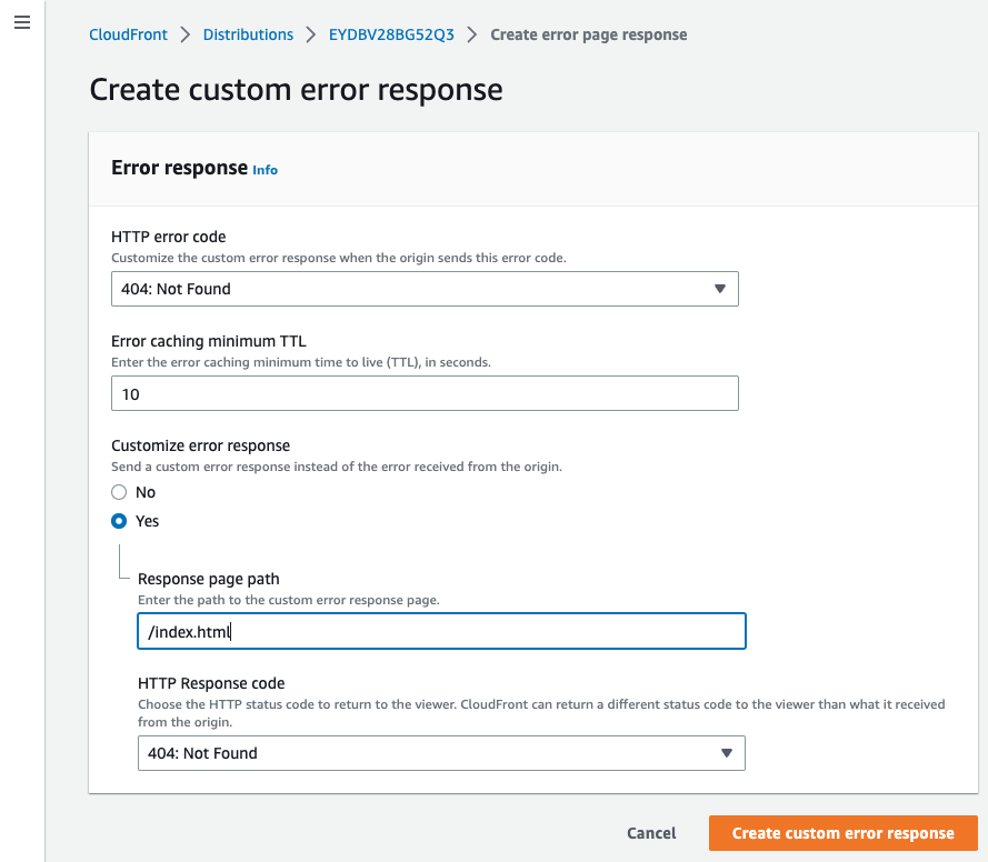 Hosting Single Page Application using AWS CloudFront and AWS S3: User Guide 19